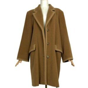 Max Mara Sportmax Vintage Beige Camel Coat Cashmere Wool Size 10 US / 44 It